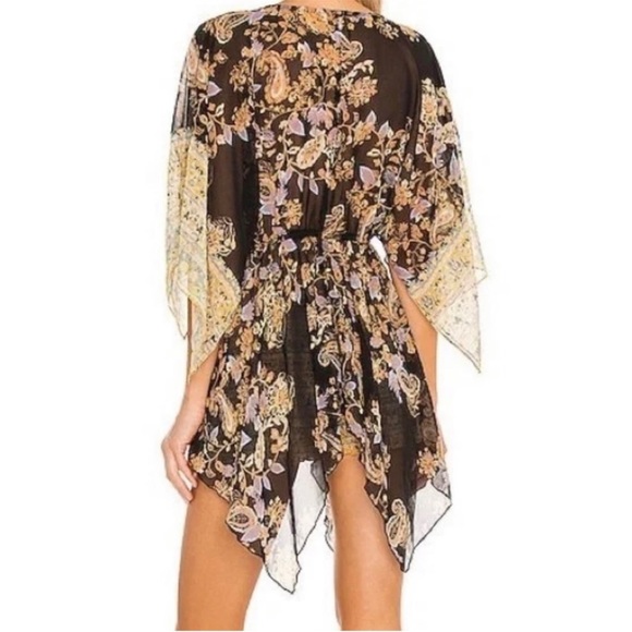Free People Dream State Tunic Kimono Black Night Intimately small boho top - Picture 2 of 14